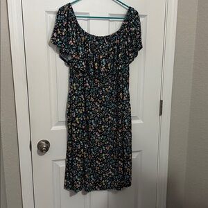 Lane Bryant Floral Convertible Off-The-Shoulder Dress-EUC Size 14/16